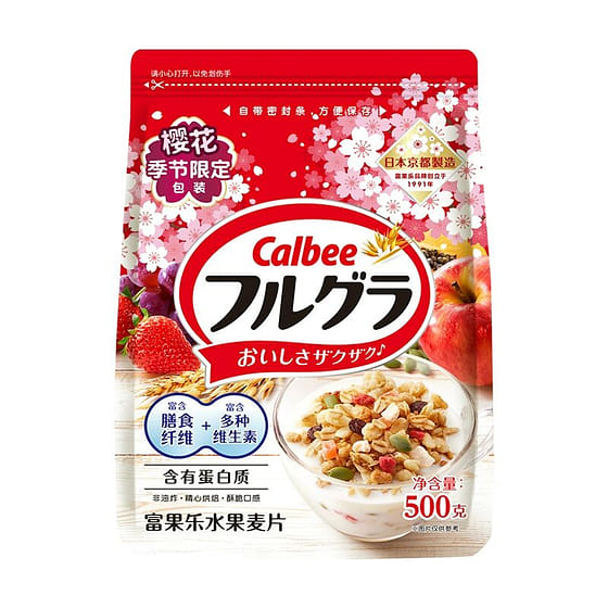 weee_dried_Calbee Fruit Nuts Oatmeal Original 500g 500 g