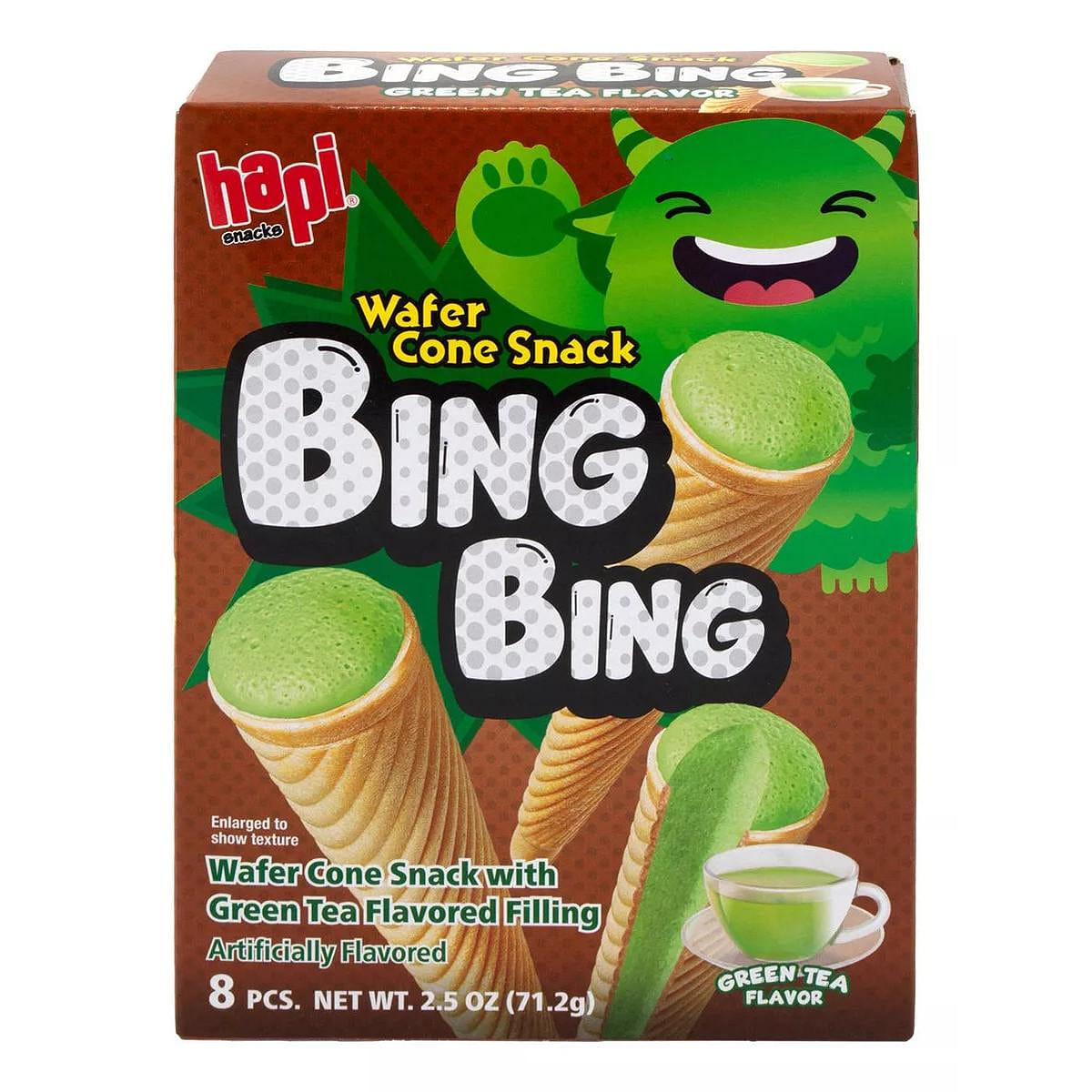 Hapi Snacks Wafer Cone Green Tea Flavored 2.5oz 1 개