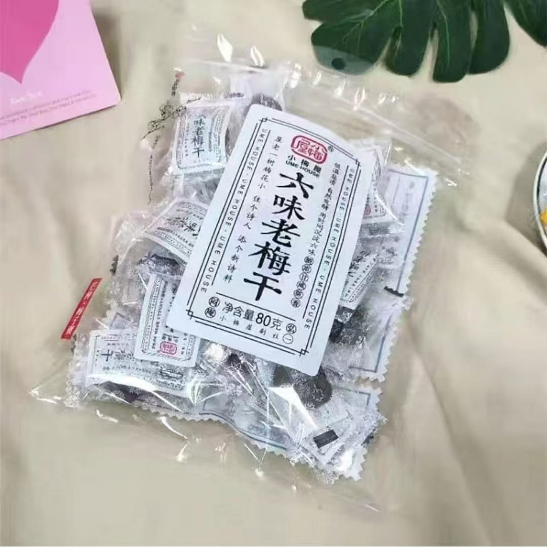 Xiaomeuwu six flavor old plum dried 80g 80 グラム