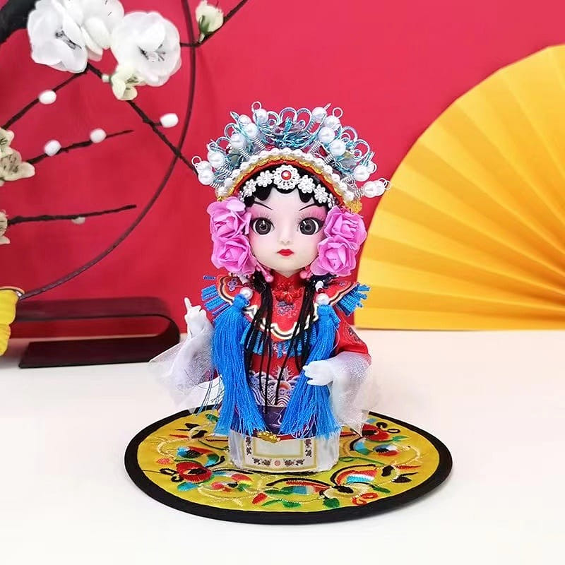 Handmade Peking Opera Figurine - Silk Cloth Doll for Home Decor and Gifts-06 150 グラム