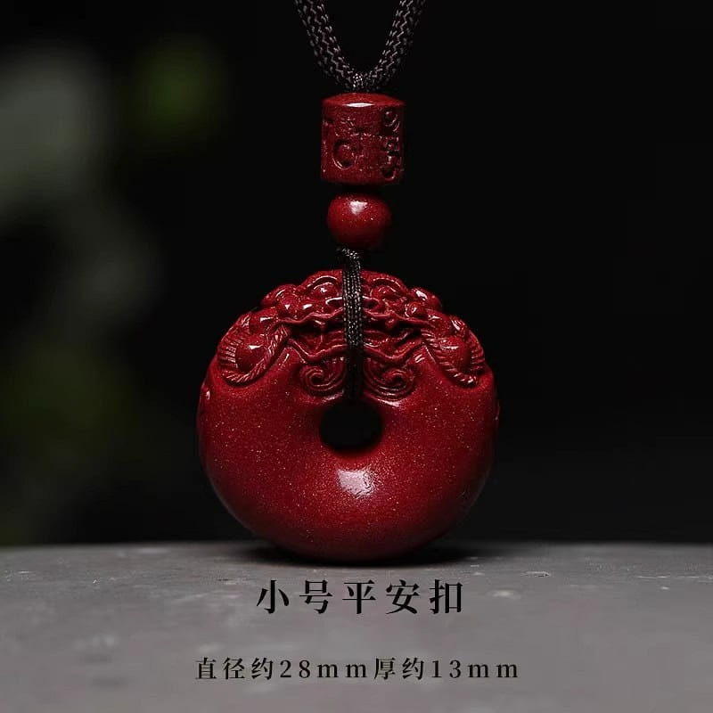 Purple gold sand cinnabar Pixiu safe buckle 1 1 ส่วน