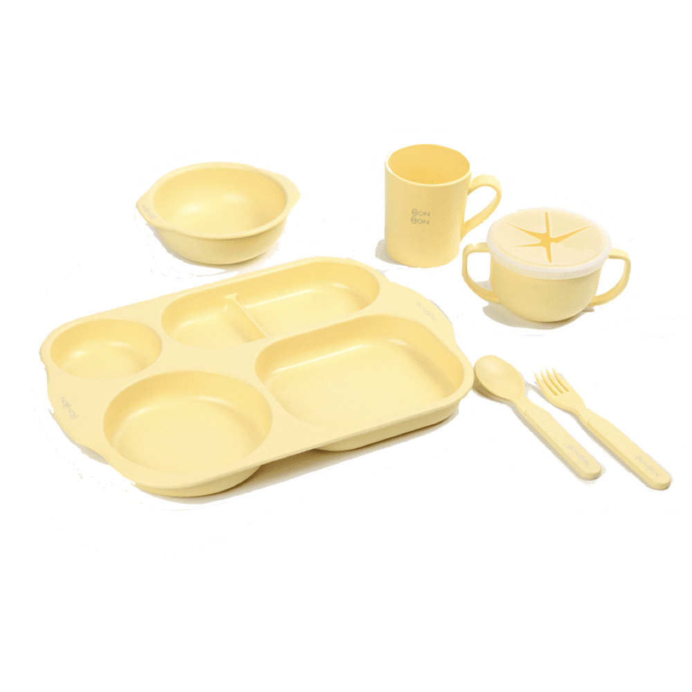 [Ships from U.S.] DAILYLIKE Bonbon Eco-Friendly Corn Tableware Set of 3 Lemon 1 กล่อง
