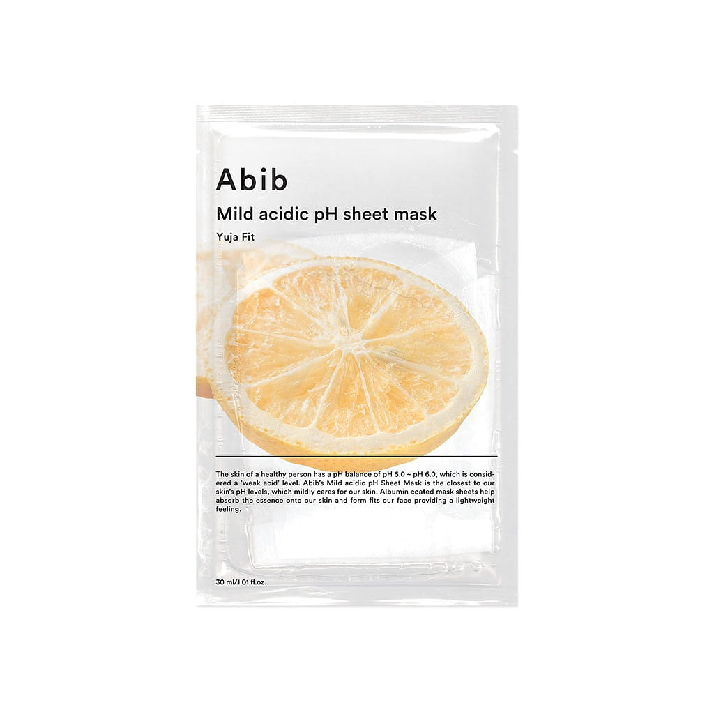 Abib Mild Acidic pH Sheet Mask Yuja Fit- 1 Box of 10 Sheets 30 ml(ミリリットル)