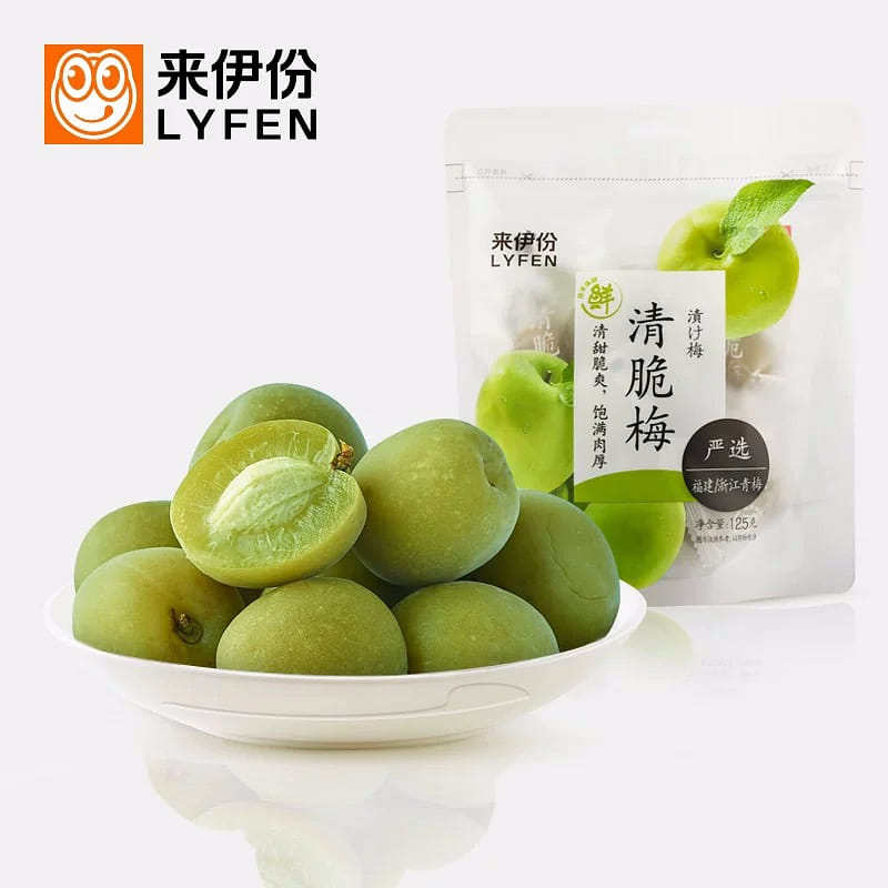 Lai Yifen Crispy Plum Green Crispy and Refreshing Candied Dried Fruits 125 g