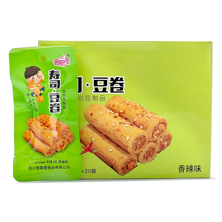 香斯哩寿司豆卷夹心豆制品香辣味28g*20袋- Weee!