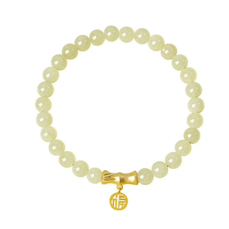 Hotan Jade Blue Jade Bracelet, Lucky 6mm 1 box