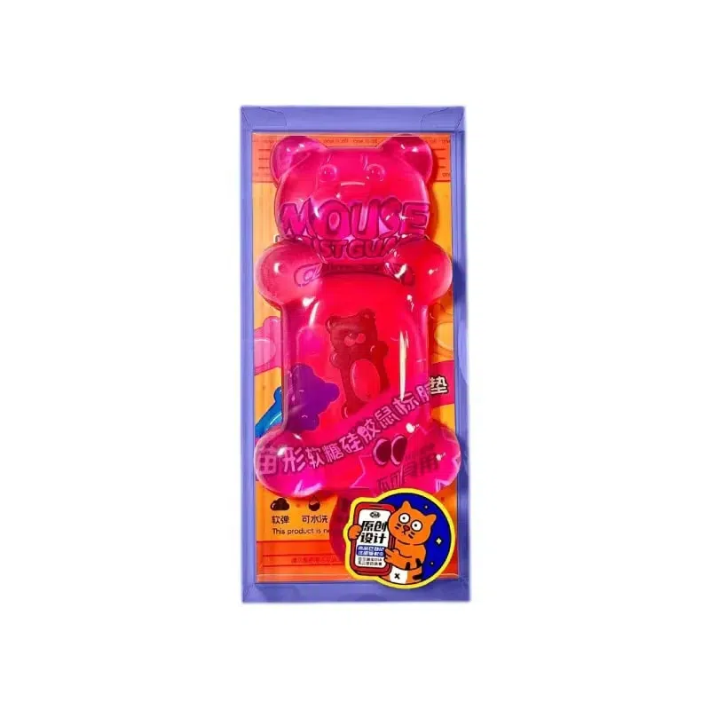 Little Bear Gummy Silicone Mouse Pad Wrist Support Hand Tenosynovitis-Pink 1 개