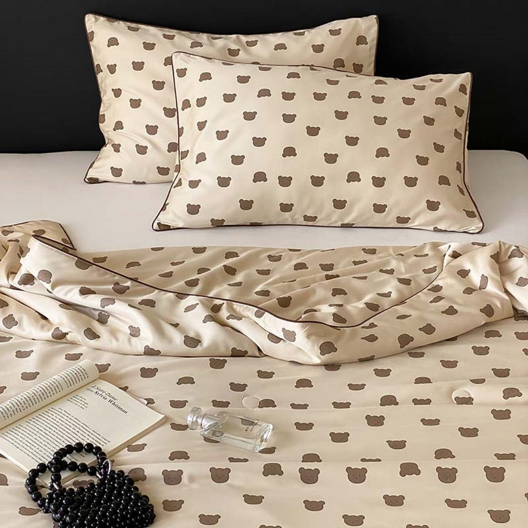 Lyocell Fiber Cooling Quilt Mocha Bear Twin 2000 그램