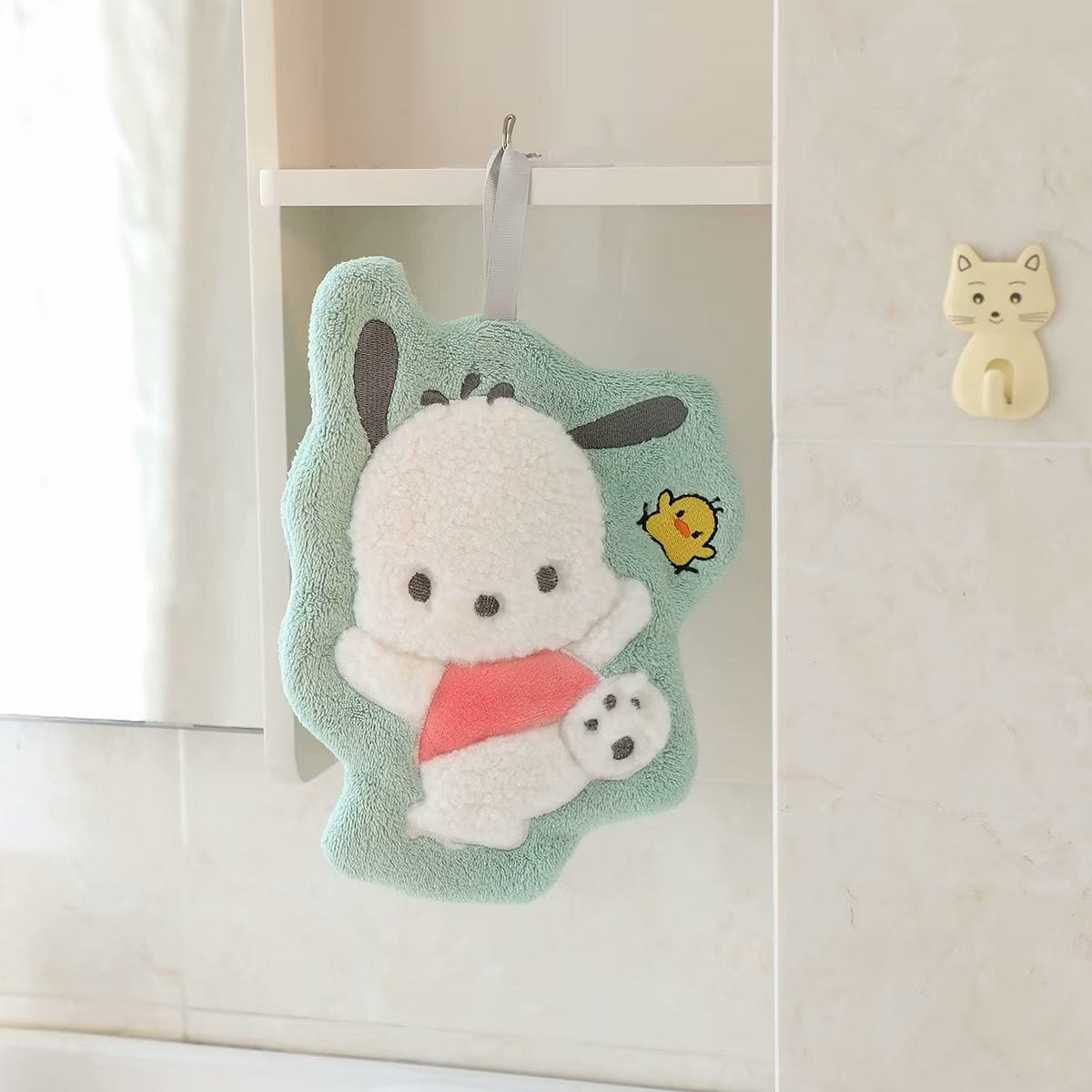 Soft Coral Velvet Hanging Hand Towel/Absorbent Towel - Pochacco 1 ส่วน
