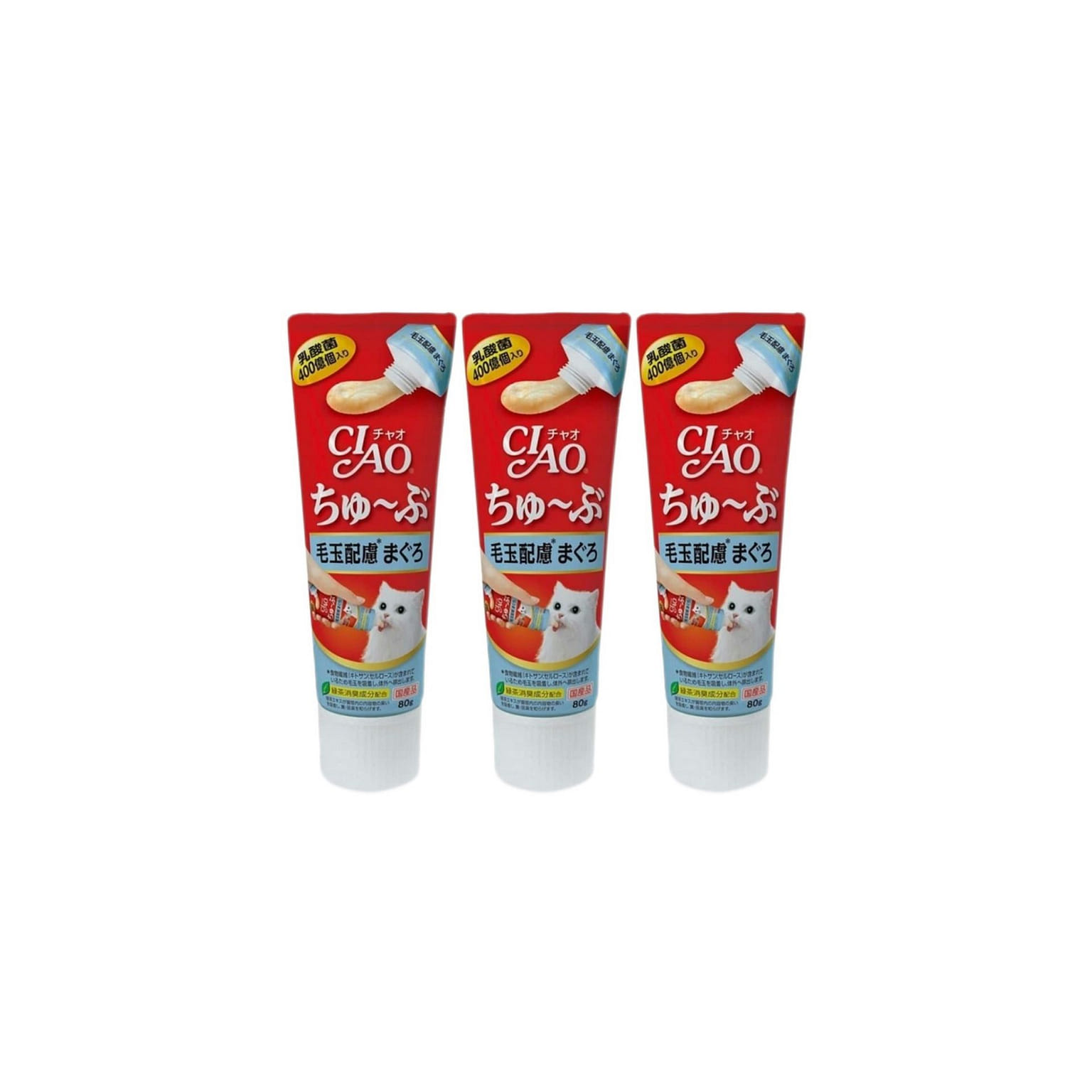 INABA CIAO Tube - hairball solution pack of 3 240 그램