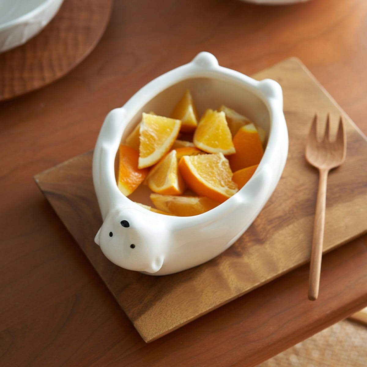 Nordic Ceramic Bowls with Polar Bear-Oval Bowl 1 ส่วน