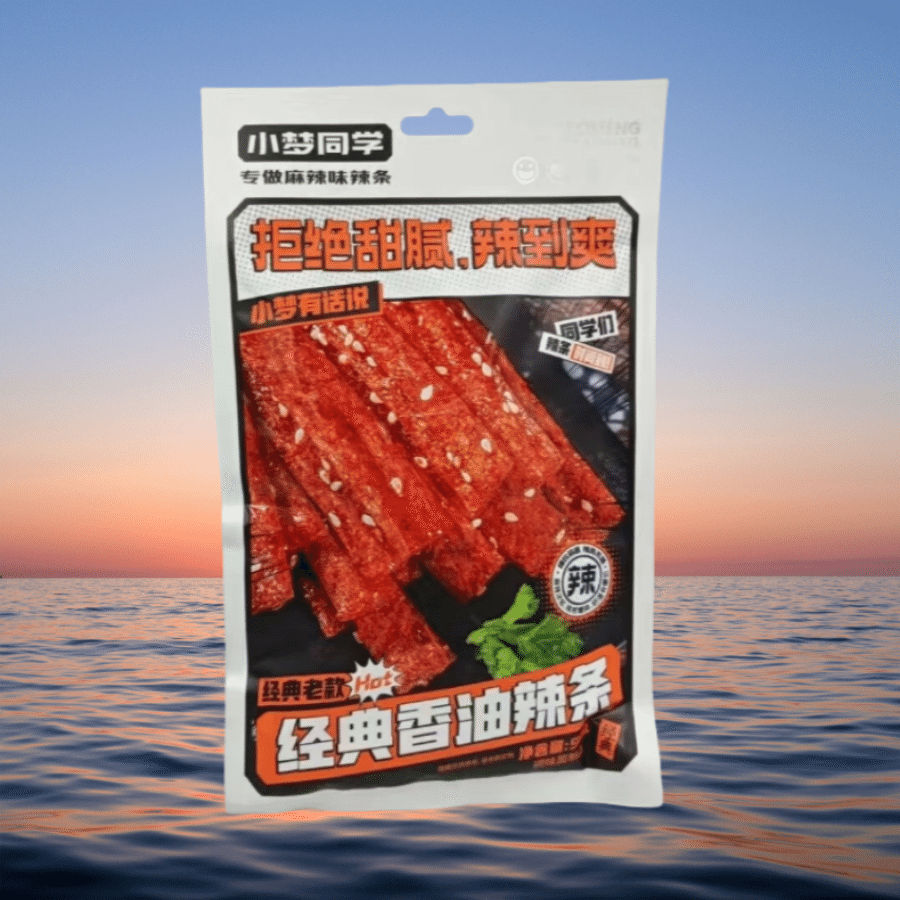 Spicy sticks, spicy strips, ready-to-eat snacks, binge-watching, dorms, 2 bags 7.99 ส่วน