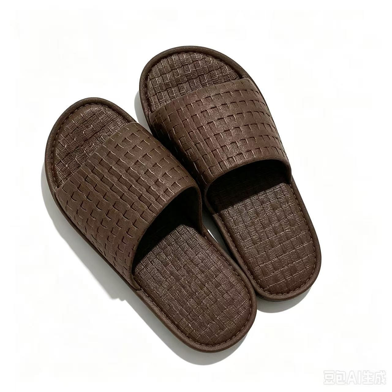 Thin home men's slippers coffee size 42-43/1 pair 1 each