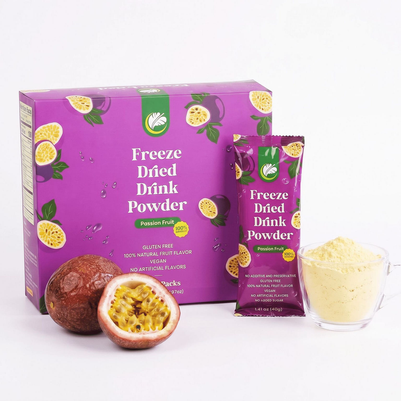 Salima Freeze-Dried Passion Fruit Powder, 9.87oz 1 box*7 pack