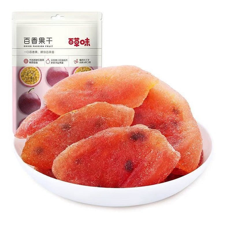 百草味百香果干果脯蜜饯水果干独立包装网红休闲特产 100 克