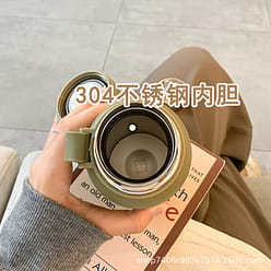 简约保温杯大容量水杯女生高颜值便携带茶隔户外运动学生杯子 颜色: 绿色-650ml 1 份