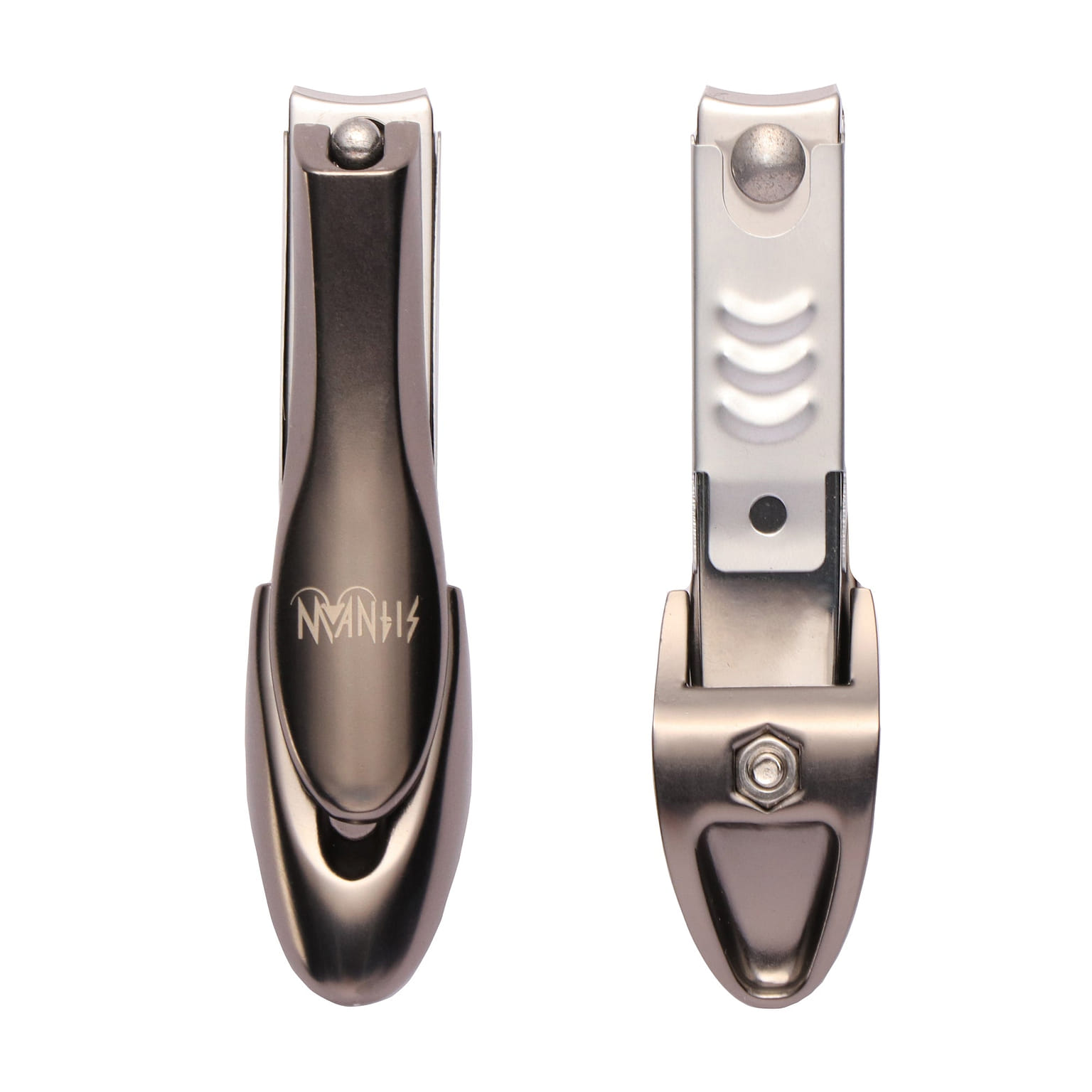 MANTIS Nail Clippers with Catcher, Bionic Design for Male, Stainless Steel, Black 1 개