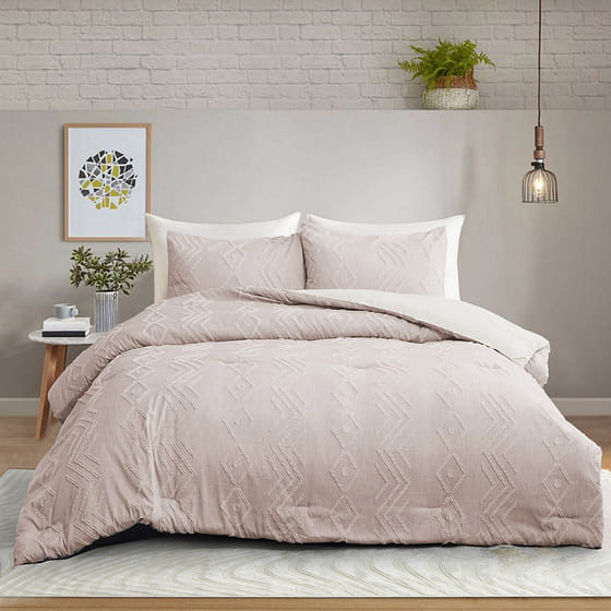 weee_grocery_UNIKOME 厚剪花被子三件套 Coral Full/Queen 1 份