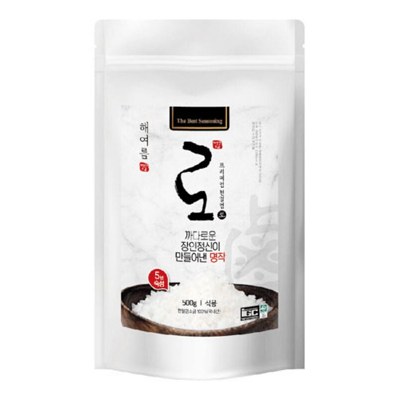 5년 간수뺀 미네랄 듬뿍 [굵은]천일염 500 그램