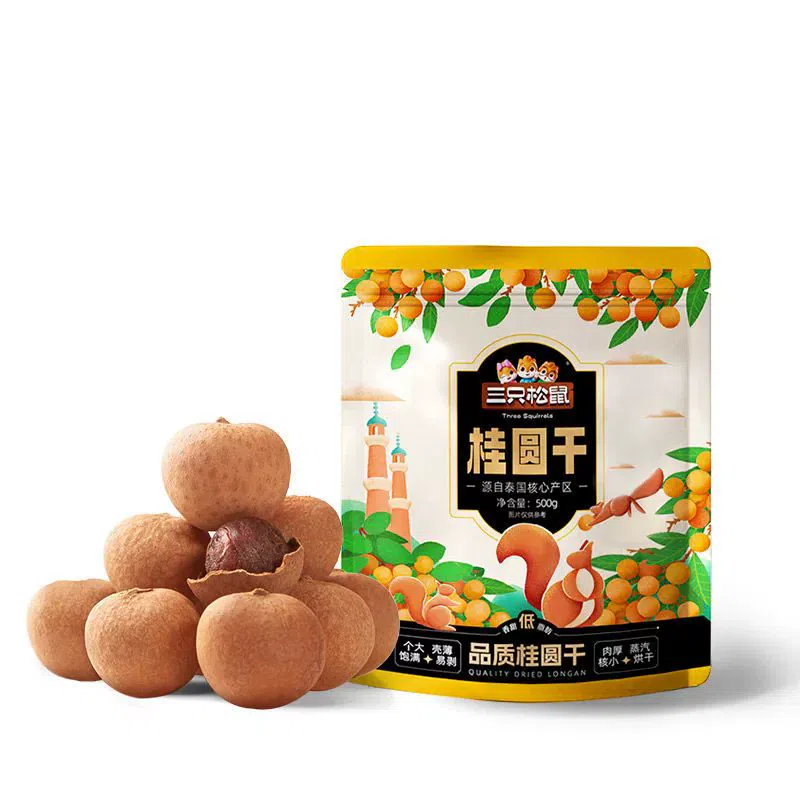 Three Squirrels Dried Longan 500 g