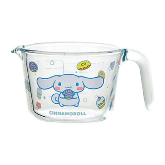 weee_grocery_【中国直邮】SANRIO 三丽鸥玻璃刻度大量杯 耐高温/厨房打蛋杯子/计量水杯/居家常备/萌趣造型--大耳狗500ML  1个*|预计到达时间3-4周 1 个