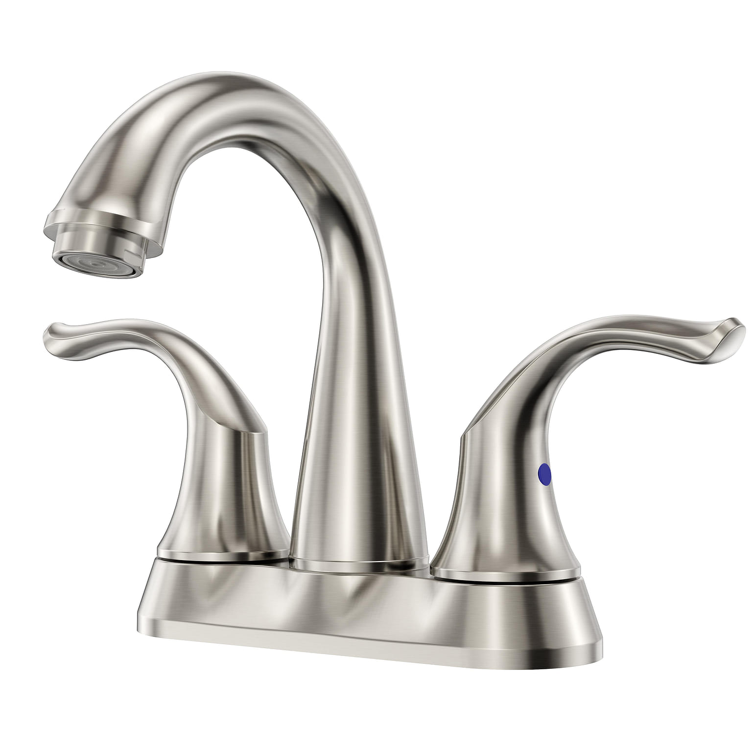 4 in. Centerset 2-Handle Bathroom Faucet in Brushed Nickel 3.14 ปอนด์