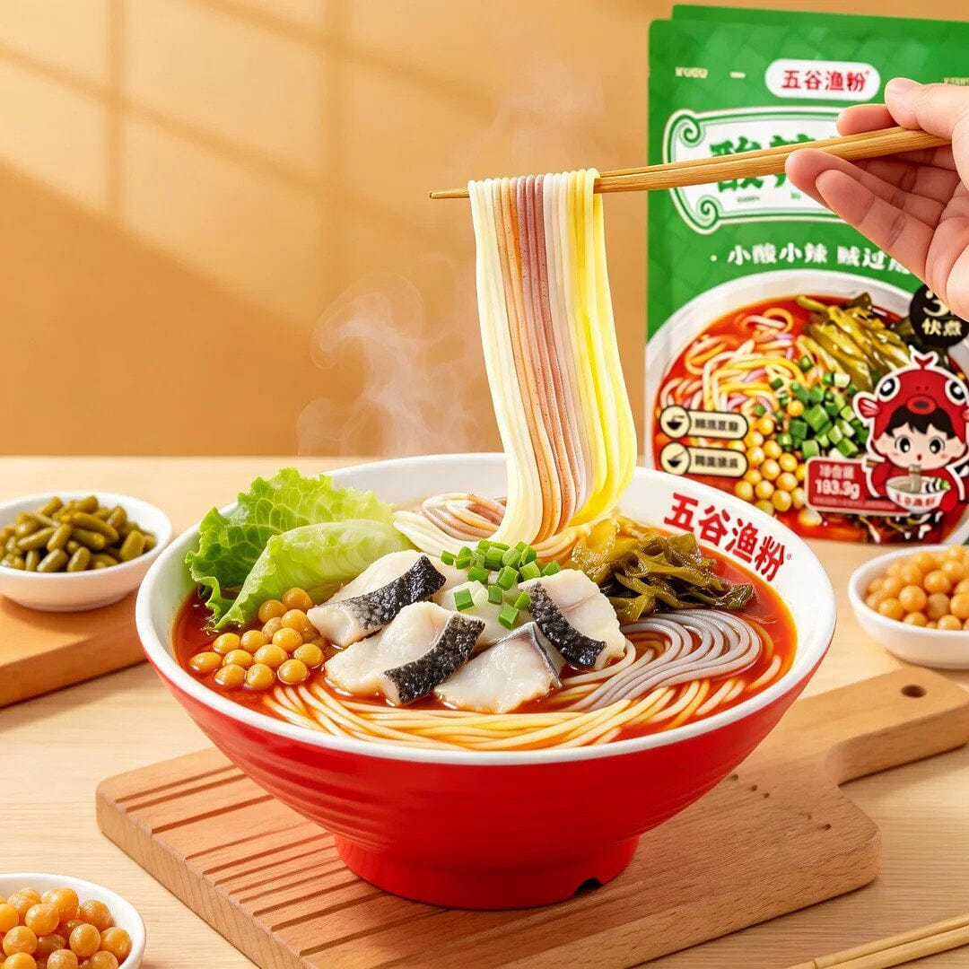 Five grains fish powder spicy and sour flavor 366g 366 g
