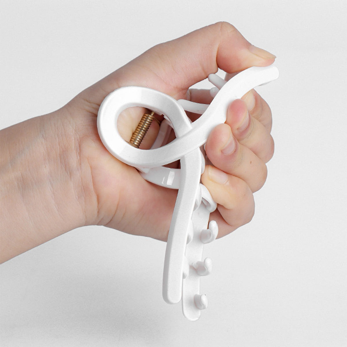 Soft silicone hair clips White cross -13cm 1 phần