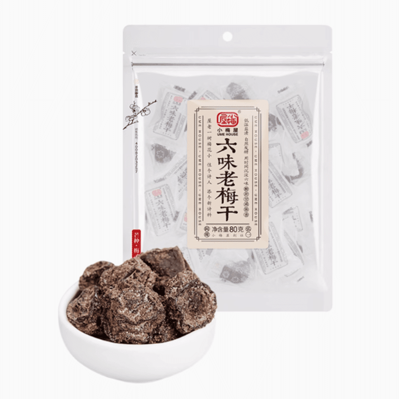 Xiaomeiwu six-flavored dried plums 80g 80 그램