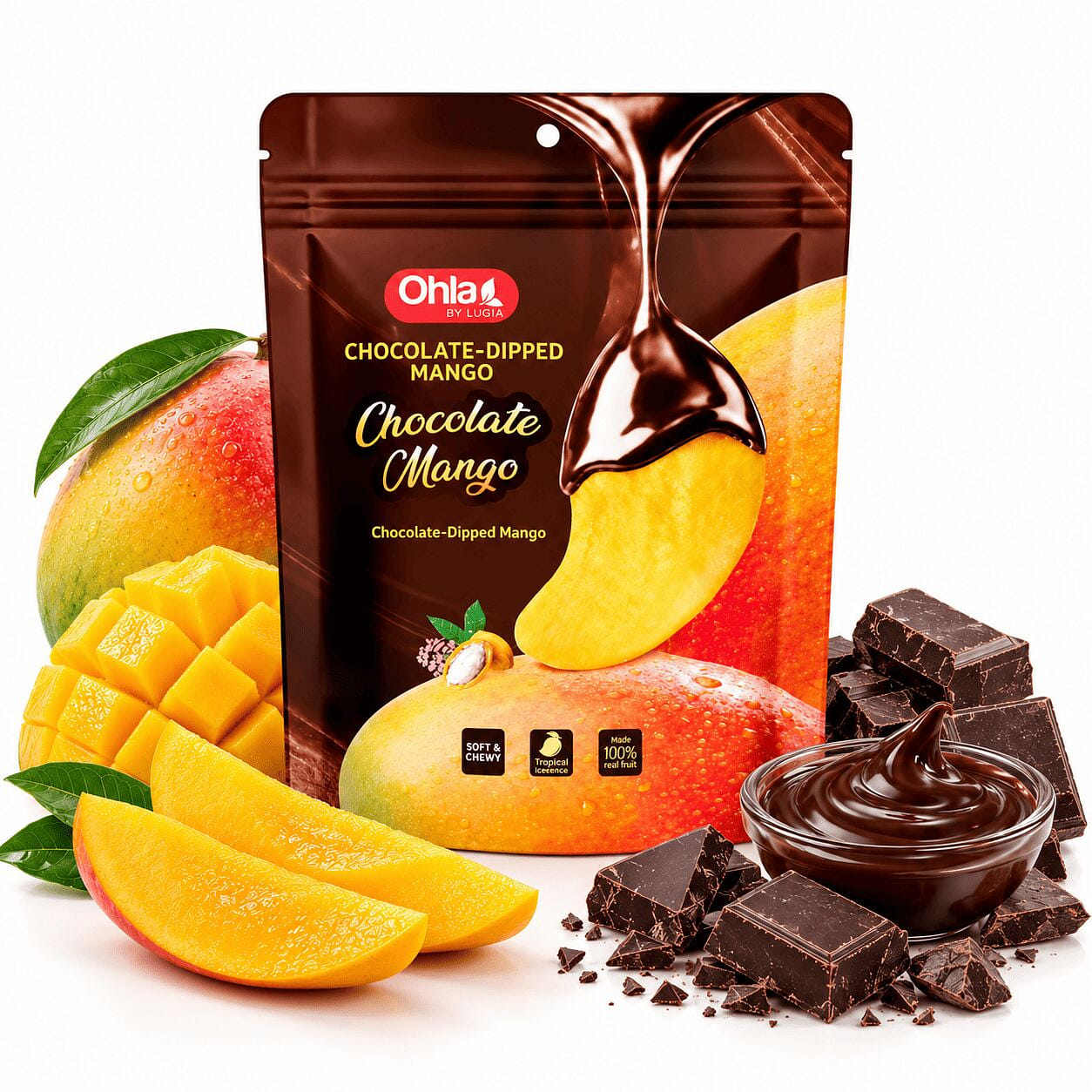 Get Ohla Chocolate Dipped Mango Vietnam 100 g Delivered | Weee! Asian ...