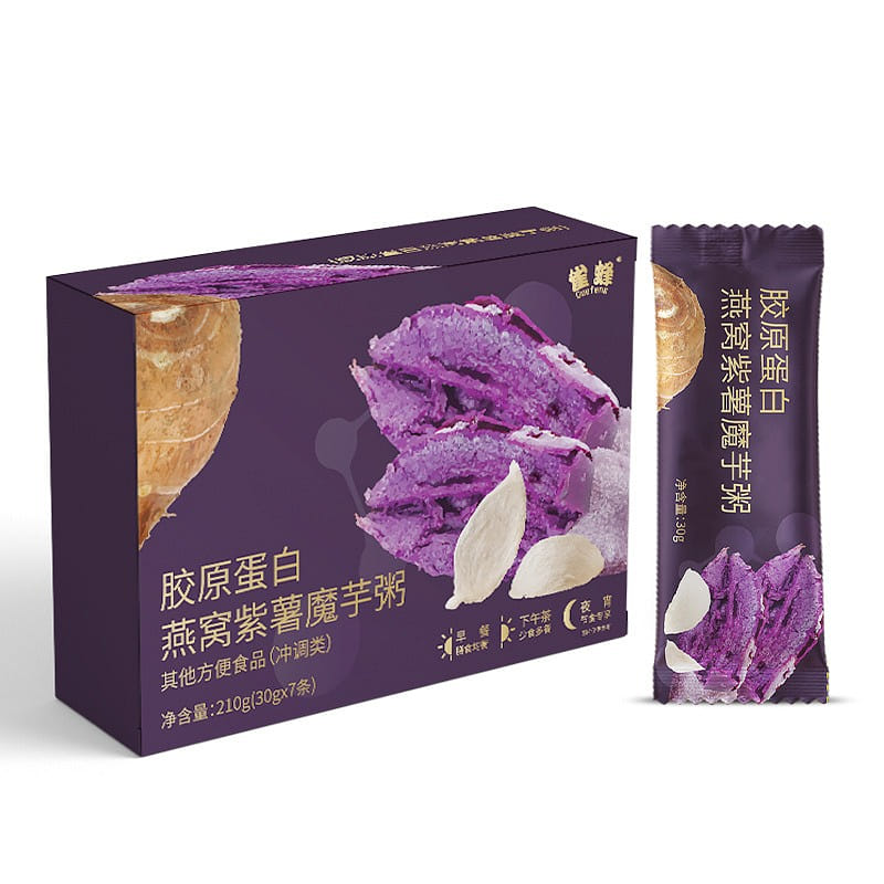 Sparrow Bee Collagen Purple Potato Konjac Bird's Nest Porridge 30g*7pcs 210 g
