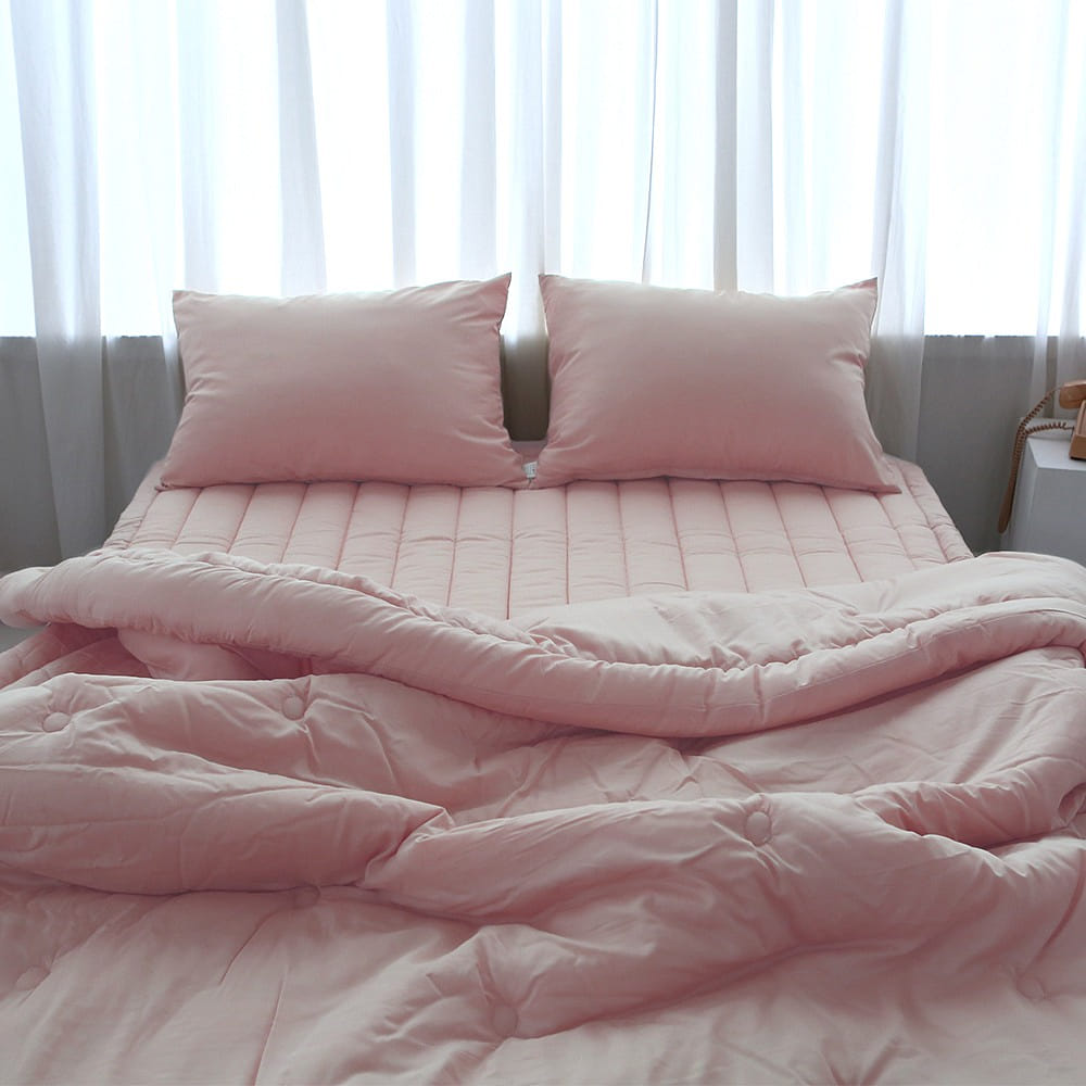 mumooroom Daily Tencel Modal Mattress Pad with Elastic Band - PINK (US King) 1 ส่วน