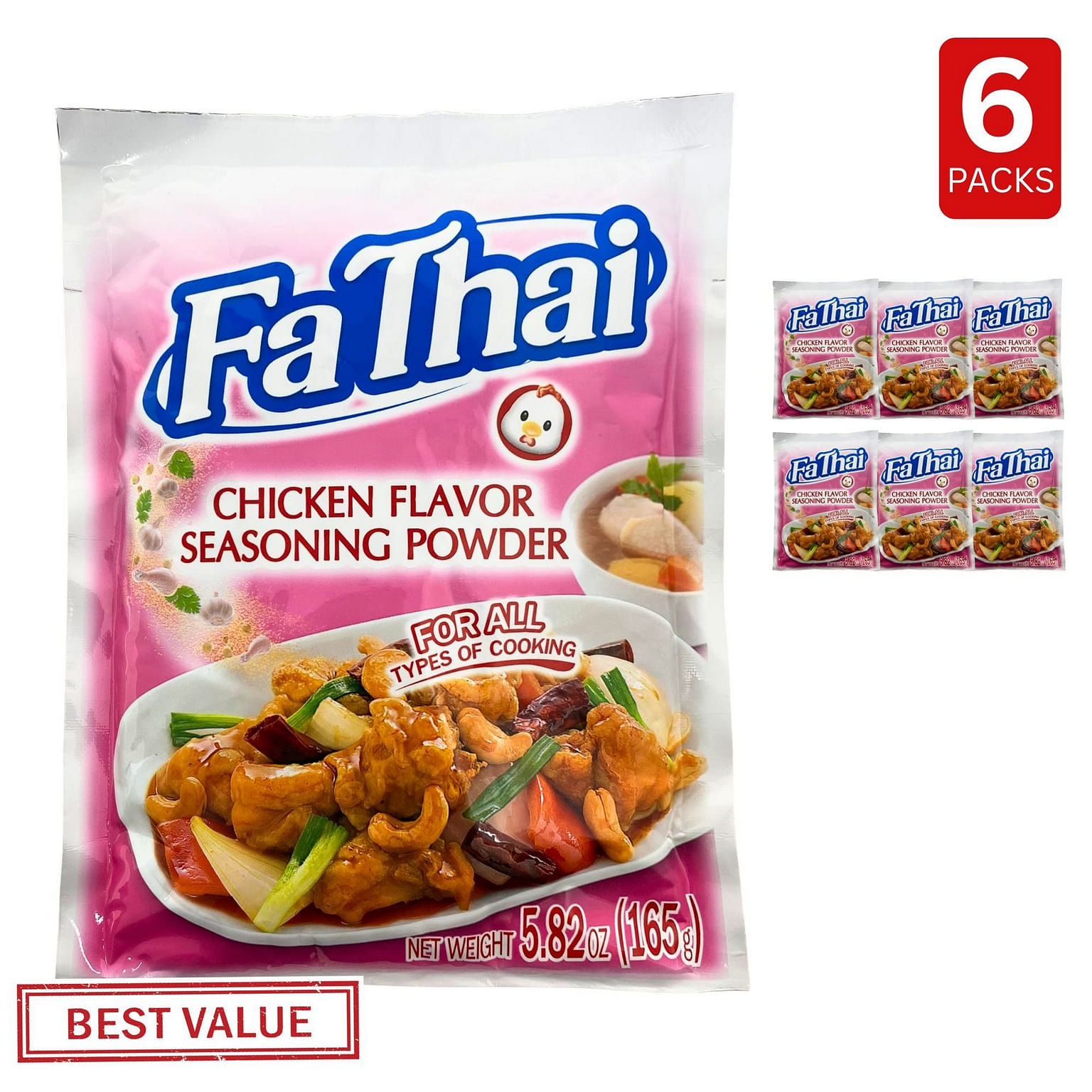 FaThai 치킨 풍미 시즈닝 파우더 6 count