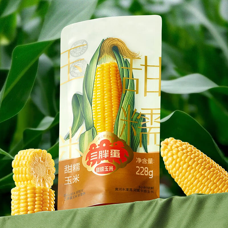 Three fat egg sweet waxy corn 228g sticky sticky corn stick multi-grain coarse g 1 ส่วน