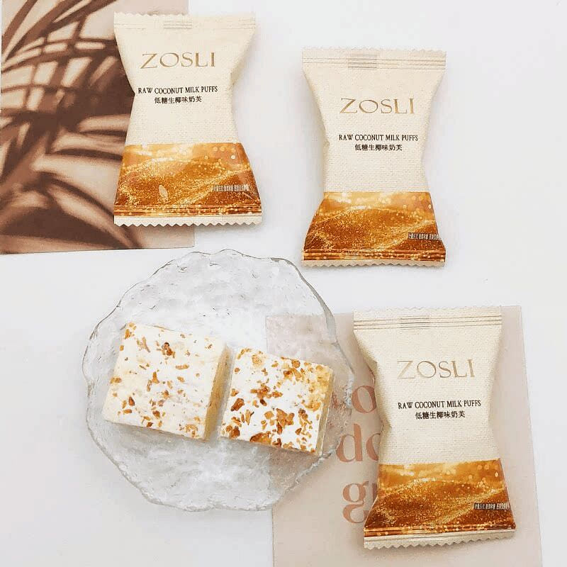 ZOSLI Low-Sugar Raw Coconut Milk Puff 300 g