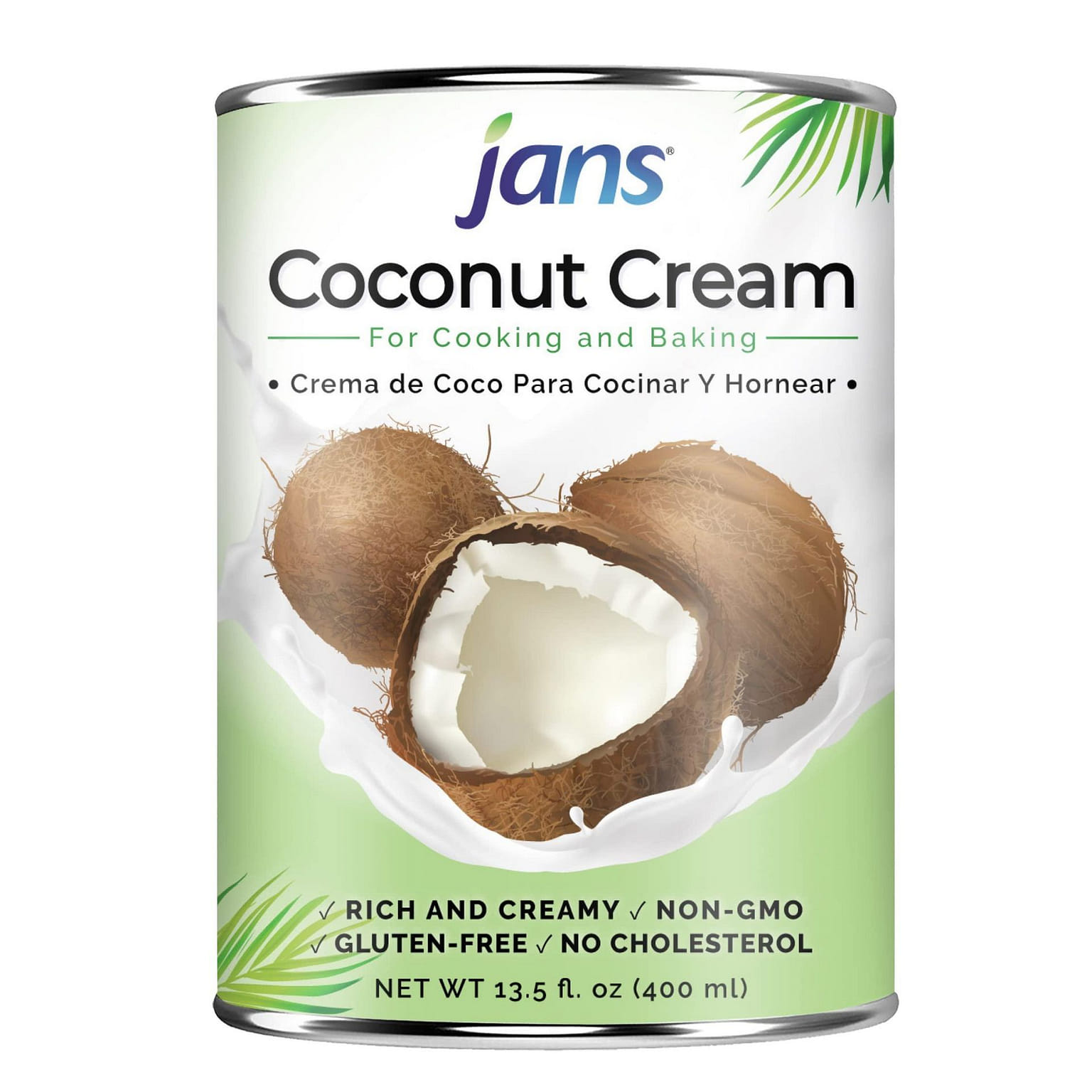 Jans - ココナッツクリーム 脂肪分25% 400ml 1個パック 13.5 fl.oz