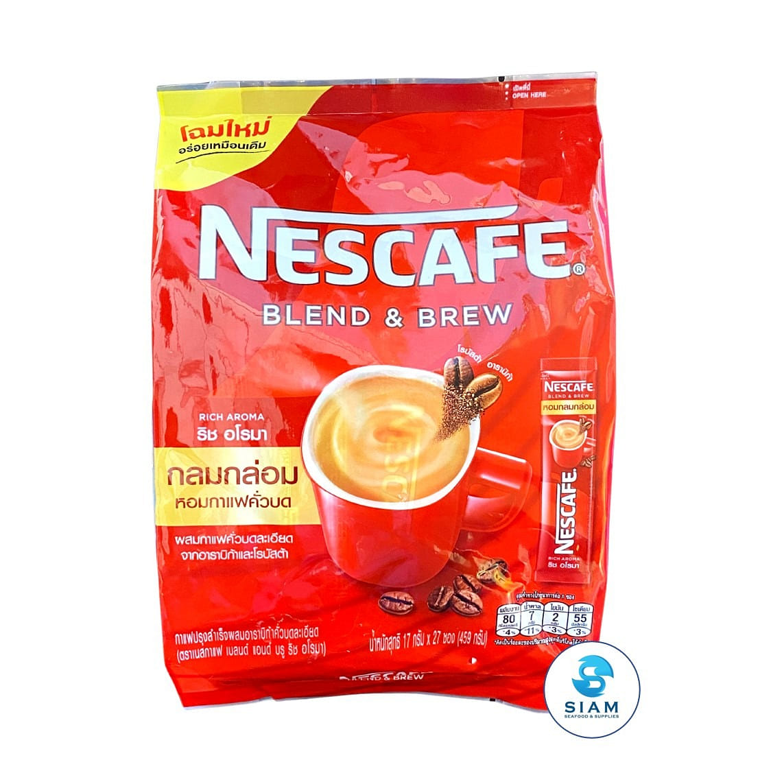 Nescafe Instant Coffee 3-in-1 Rich Aroma (Red) (Pack of 27 packets) 16.2 온스