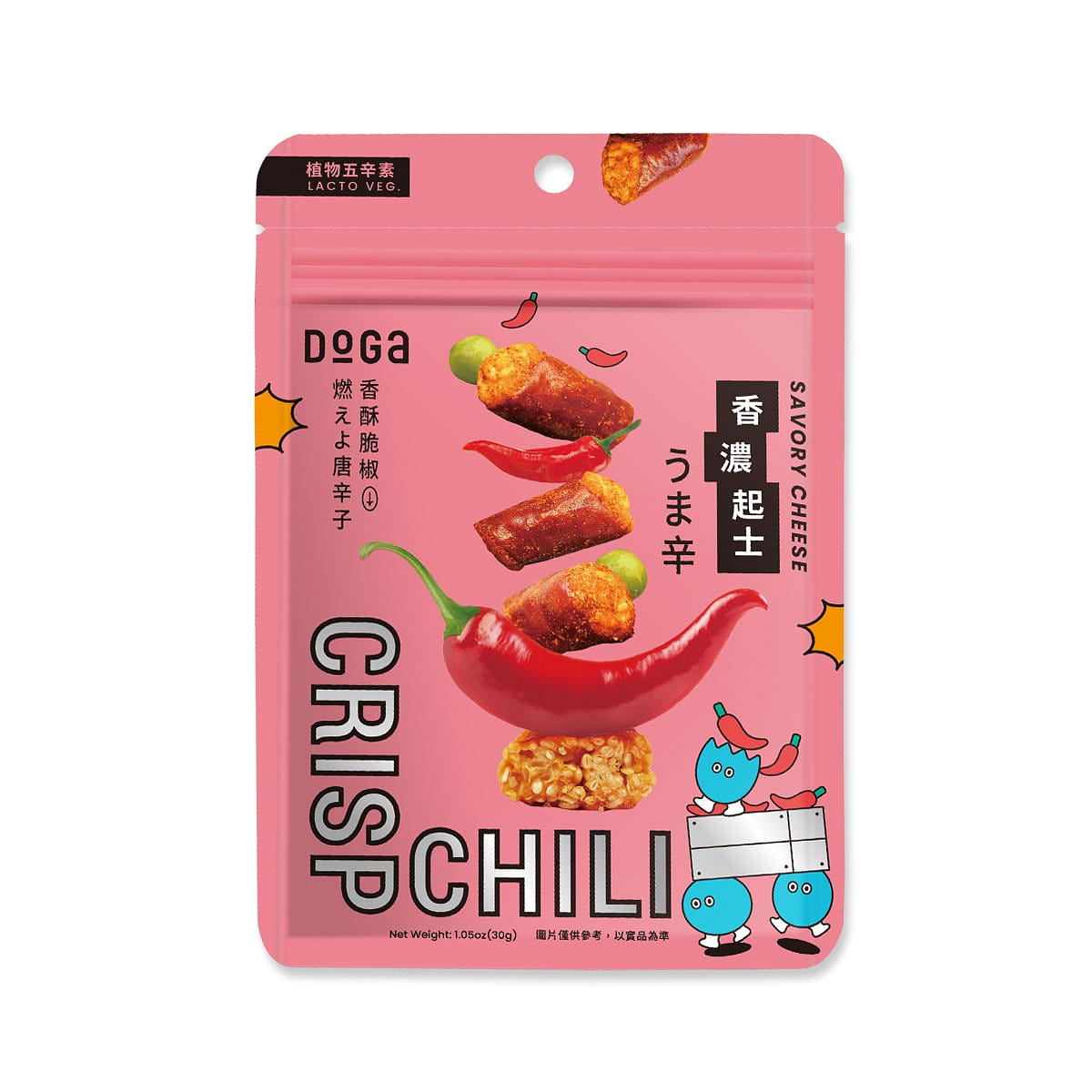 Taiwan - [DoGa] Crispy Chili Series - Savory cheese 30 กรัม