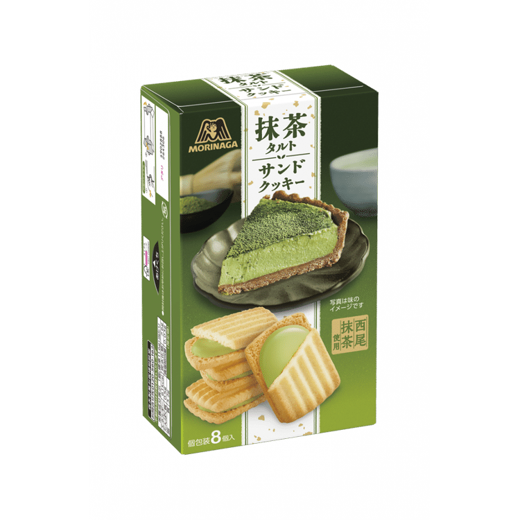 日本直送」森永・抹茶タルトサンドクッキー 92g 8個箱入り - Weee!