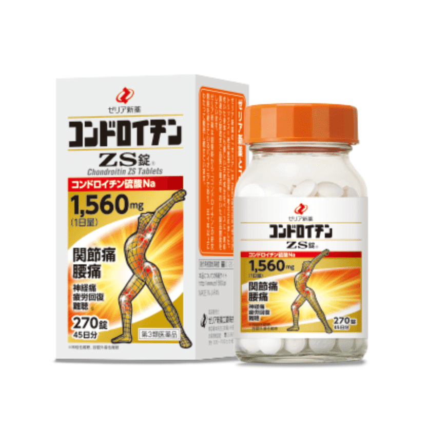 [Japan Direct Shipping] ZERIA New remedy Chondroitin Sulfate ZS Tablets Relieve Joint soreness Lubricate and Protect Joints 270 Tablets 1 개