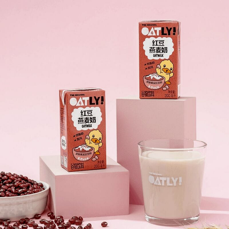 Oatly Red Bean Oat Milk 6.76 fl oz 200 밀리리터