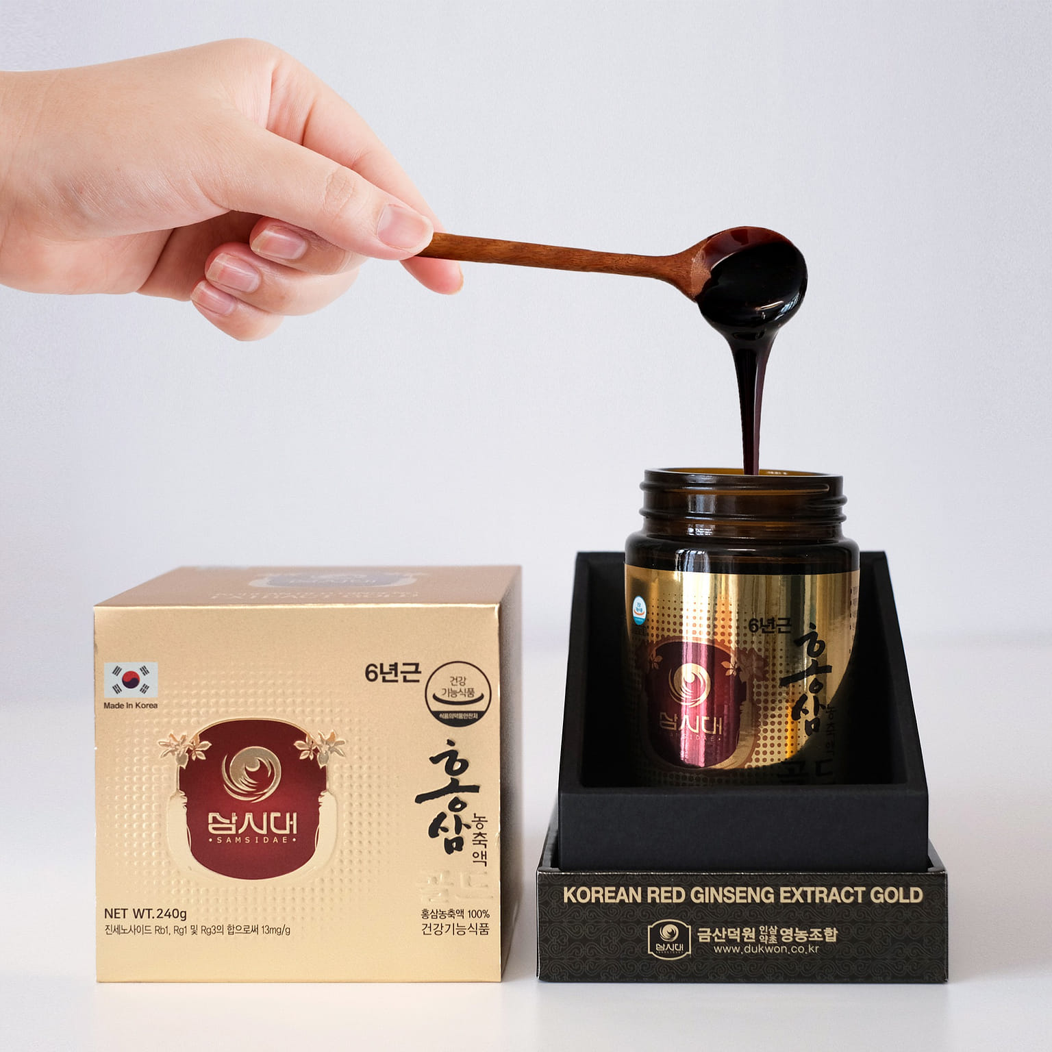 Korean Red Ginseng Extract Gold 240g, Pure 100% Concentrate of 6 Year Grown 240 그램