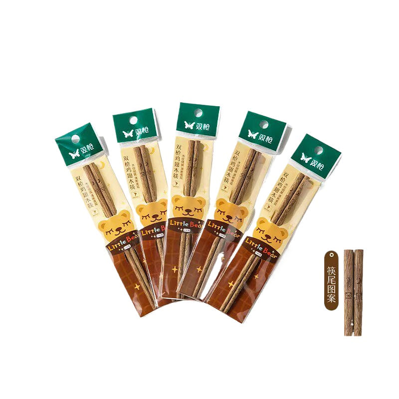 Suncha Antibacterial Wood Kid Chopsticks 5 Pairs 1 count