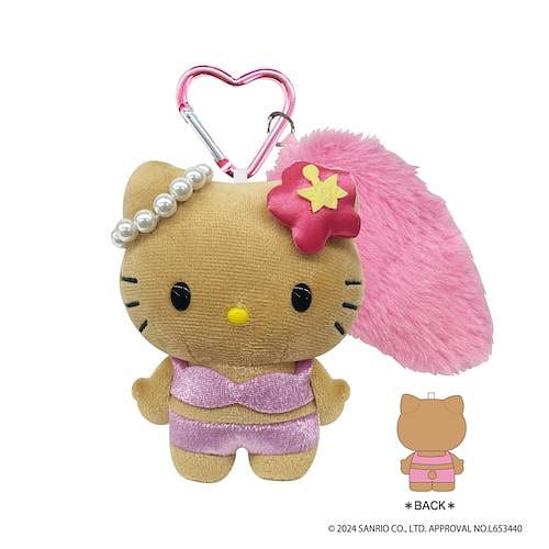SANRIO Keychain KT Style Black Skin Pink Beachwear 1 each