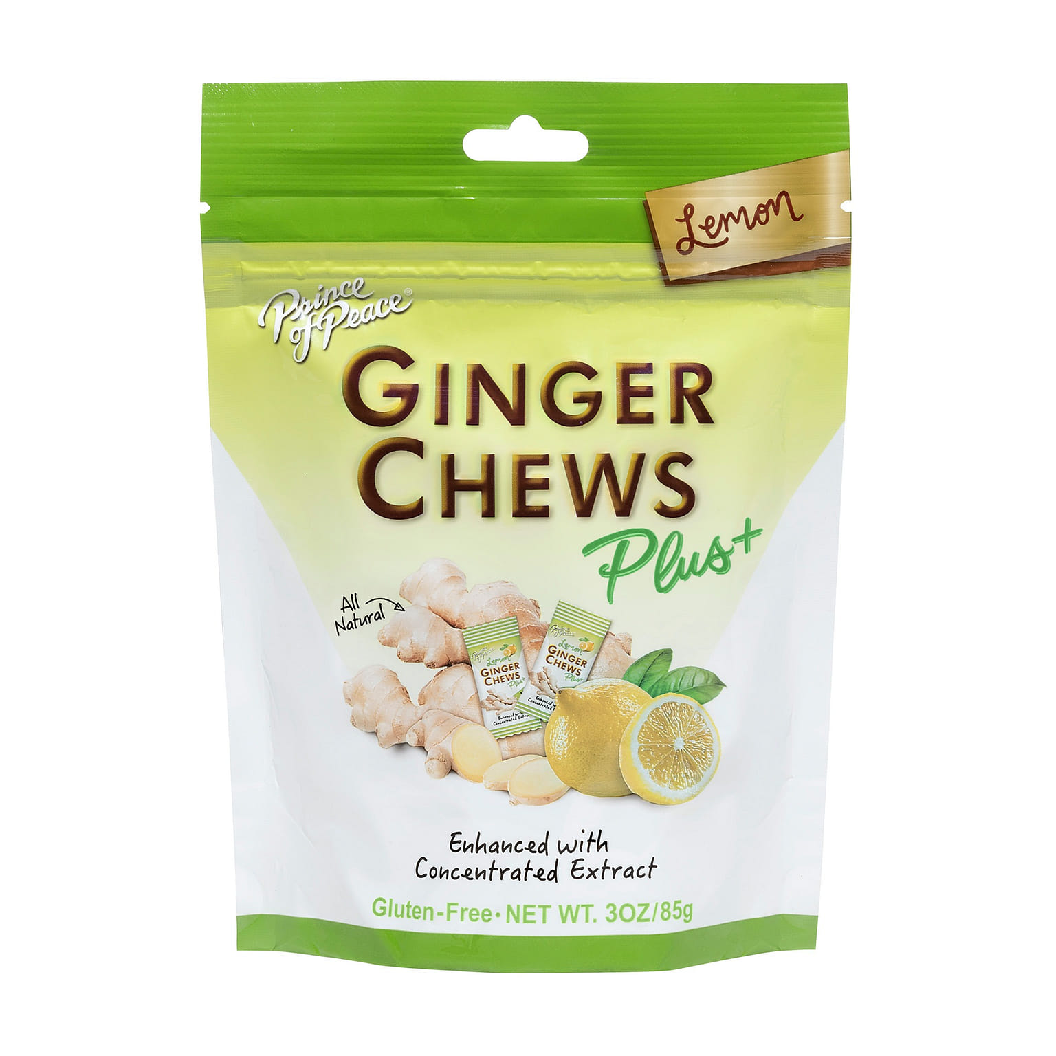 Prince of Peace Ginger Chews Plus+, Lemon, 3oz 1 개