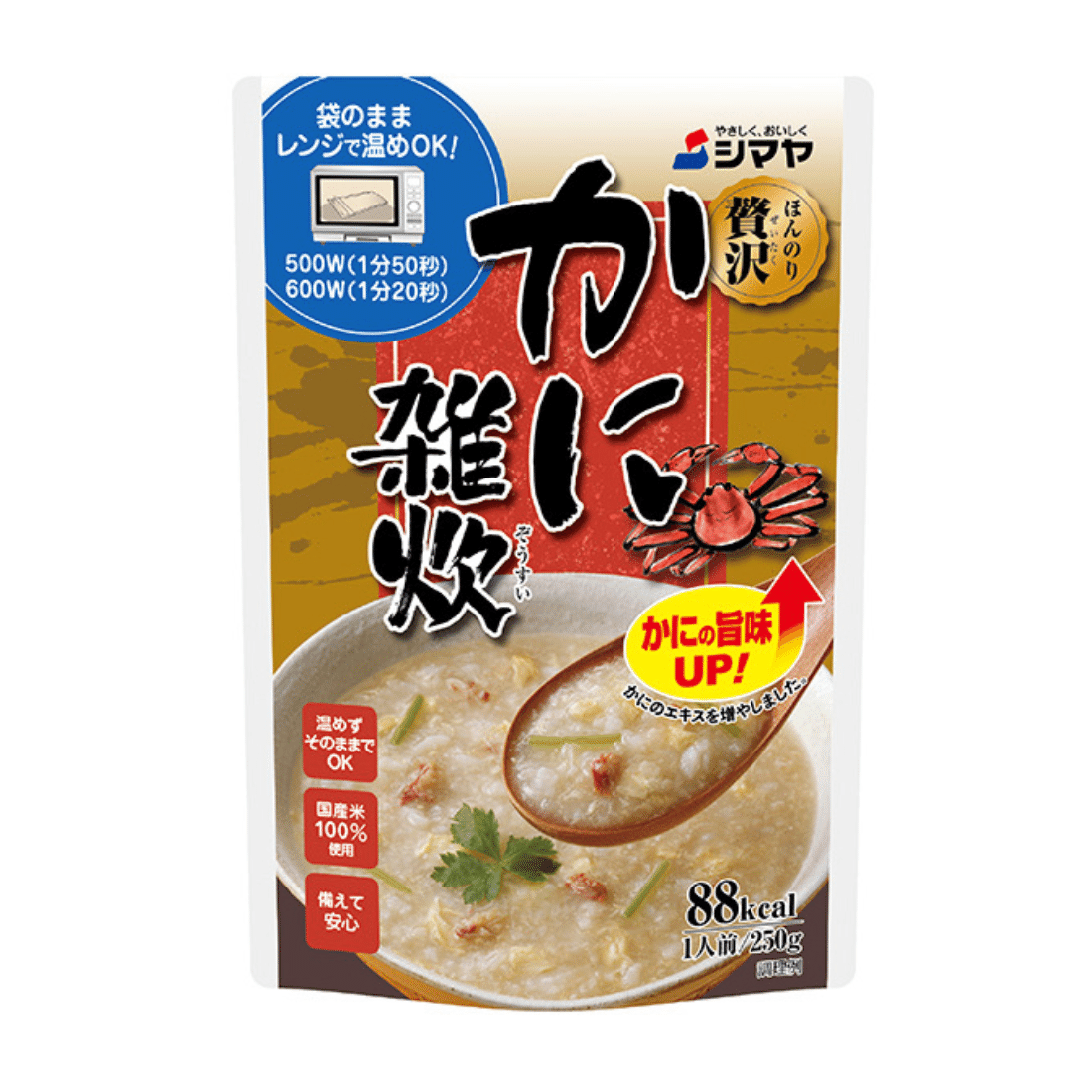 Shimaya slightly luxurious crab porridge 250g 250 กรัม