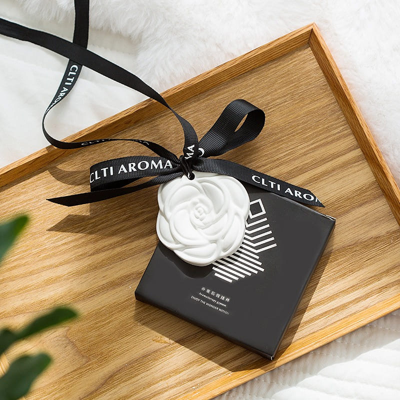 Premium Car Air Freshener Hanging Plaster Natural Scent, Whitetea 1 개입