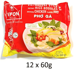 Vifon Instant Rice Noodle Chicken Flavor pack of 12 1 each