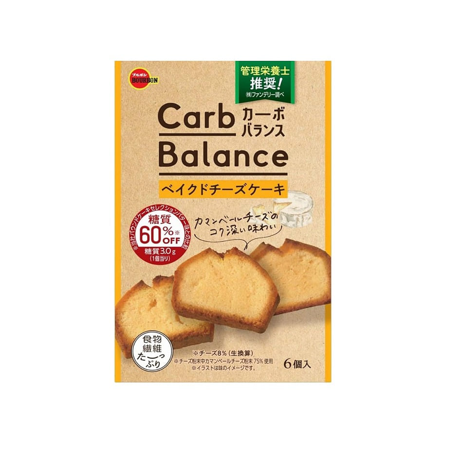 Bourbon Carb Balance Baked Cheesecake 6 Pieces 1 케이스