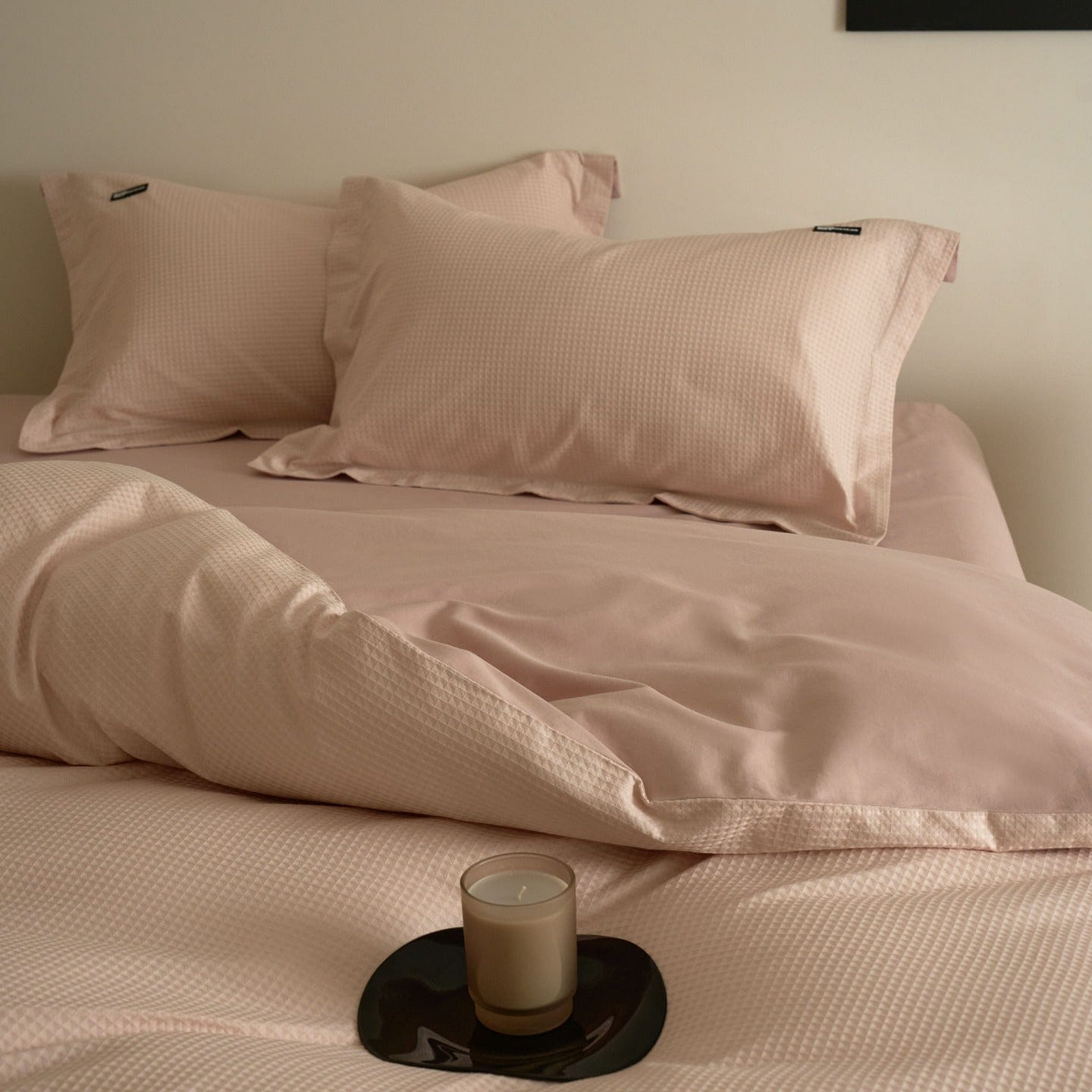 Cloud Waffle Cotton Set Nude Pink-Double 2000 g